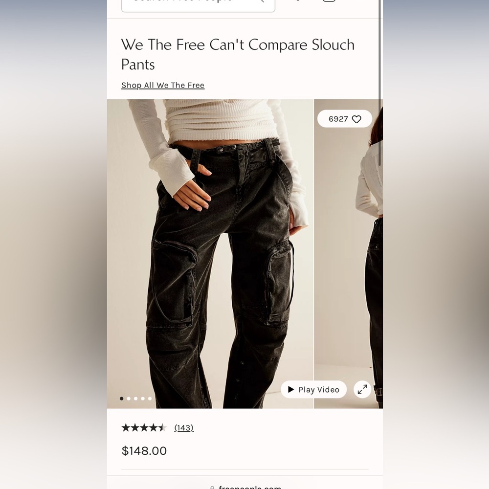 Free People We The Free Can't Compare Slouch Pants - Black